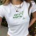 Trendy Women's Cropped Graphic Tee With Wine Glass Print - Stretchy Polyester Spandex Blend, Streetwear Style, Xs-Xl_ecoleips.com
