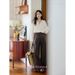 Moriirose White Collared Lace-Up Off-Shoulder Long-Sleeve Shirt For Women, Autumn French Retro Style Top_ecoleips.com
