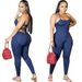 Women's Sexy Suspender Pants Jumpsuit Lace-Up Hollow Out American Fashion Skinny Pants Casual Style Polyester_ecoleips.com