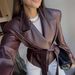 Women's Cool Motorcycle Leather Jacket Belted Outerwear For Autumn And Winter European American Style_ecoleips.com