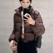 European Version Kendall Jenner Style Short High Waist Thickened Down For Women 2025 New Small Size Puffer Jacket Trendy_ecoleips.com
