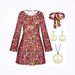 Carnival Festival Foreign Trade Bohemian For Women, Cross-Border Floral Print Long Sleeve Dress_ecoleips.com