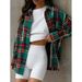 This Is An American Retro Long-Sleeved Checked Shirt With A Unique Design Sense. It's A Casual Checked Shirt Jacket For_ecoleips.com