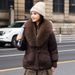 Women’s Short Puffer Jacket With Faux Fur Trim – Thick Polyester Cotton Winter Coat, Detachable Hood & Elegant Trench Design_ecoleips.com