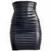 Plus Size Pleated Sexy Tight Bodycon PU Leather Short Skirt Women Ins Style Women's Clothing D30_ecoleips.com
