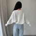 Aria Basics Aria Basics European And American Cross-border 2025 New Product Loose-fitting Versatile Knitted Cardigan Short_ecoleips.com