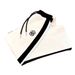 Women's Casual Sporty Two-Piece Set Short Sleeve Top Comfortable Pants Black White S XL_ecoleips.com