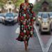 Women's V-Neck Dress Summer Fashion Floral Puff Sleeve Dress_ecoleips.com