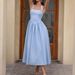 European American Vacation Style Women's Halter Neck Tie-Up Slim Fit Dress Sexy Backless Solid Color Midi Dress_ecoleips.com