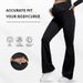 K Pregnant Women Wide-leg Trousers With Crisscross Waistband And High-waisted Casual Slim-fit Maternity Bell-bottom Pants_ecoleips.com