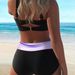 Aria Basics Women's Cross-Border Sexy European And American Hot Girl Striped Print Two-Piece Bikini Swimsuit_ecoleips.com