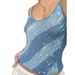 Summer Sexy Fashion Contrast Color Sequin Spaghetti Strap Back Tie Crop Top For Women Size S-L_ecoleips.com