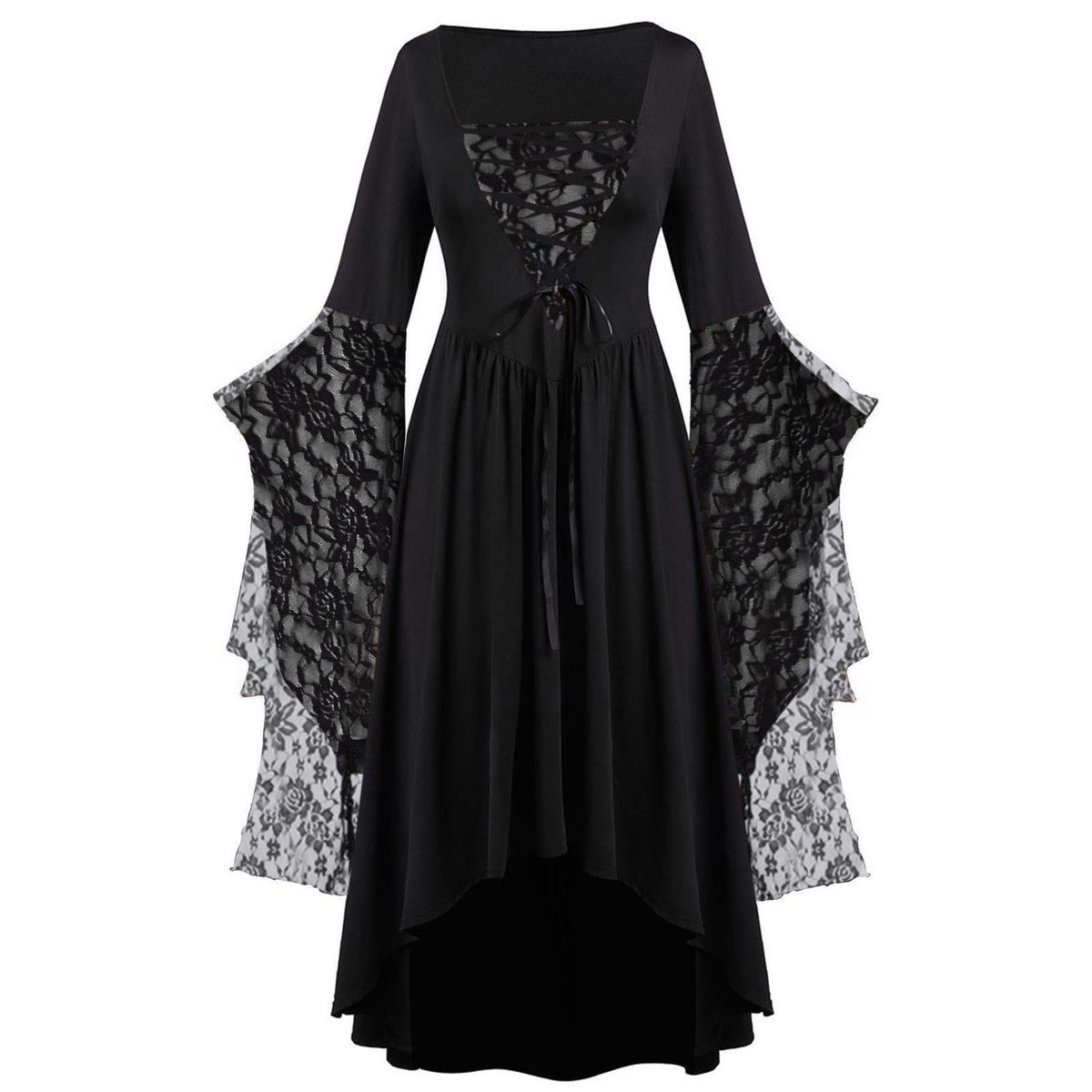 Women's Lace Dress for Halloween European And American Role Playing Hot Selling Cross Border E-commerce Best Selling Color Added Item_ecoleips.com