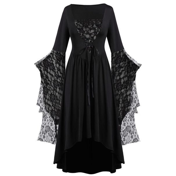 Women's Lace Dress for Halloween European And American Role Playing Hot Selling Cross Border E-commerce Best Selling Color Added Item_ecoleips.com