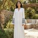 Women's Clothing Women's Modest Embroidered Dress With Tassel Trim Open Front Cardigan Set_ecoleips.com