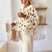 Women's Clothing Casual Solid Color Women's Casual Solid Color Lace Crochet Long Sleeve Sweater – Beach Vacation Boho Top (White, Beige, S/M/L/XL)_ecoleips.com
