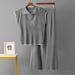Women's Clothing Half Zip Turtleneck Knitted Suit Spring And Summer Loose Stylish Sweater Temperament Top Casual Sports Wide Leg Pants_ecoleips.com