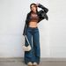 European And Cross-border Low-waist Wide-leg Jeans For Women, 2024 New Model, Slimming, Floor-length, Straight Cut,_ecoleips.com