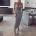 2021 Summer New Women's Fashion Color-Block Strap Sexy Backless Bodycon Dress_ecoleips.com