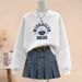 2023 Spring Autumn Women's Pure Cotton Hoodie T-Shirt Thickened Fleece Lined Winter Top Trendy Student Clothing_ecoleips.com