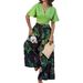 Women's Clothing Women's Suit Fashion Casual V Neck Loose Printed Top Wide Leg Long_ecoleips.com