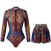 Women's Clothing Long Sleeved Sunscreen Smart Swimsuit Short Skirt Suit Bikini Skirt_ecoleips.com
