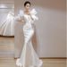 Women's Clothing Style Out Of The Door Banquet Annual Meeting Fishtail Long Skirt Female Party Evening Dress_ecoleips.com