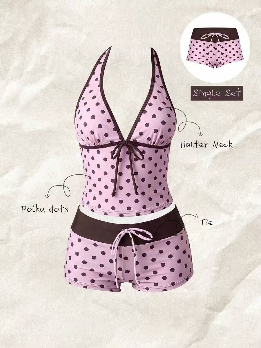 2026 New Cross Border Import Thailand New Polka Dot Sexy Swimsuit Women's Two Piece Bikini Polka Dot_ecoleips.com