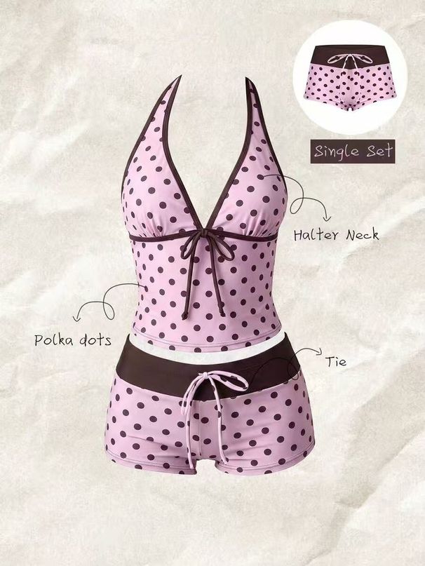 2026 New Cross Border Import Thailand New Polka Dot Sexy Swimsuit Women's Two Piece Bikini Polka Dot_ecoleips.com