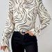 Women's Clothing Women's Printed Ruffled Long Sleeve Shirt Ruffled Collar Top Style Spring Autumn Fashion For Formal & Casual For Women_ecoleips.com