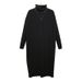 One-price Autumn And Winter Korean Style Black Turtleneck Dress With Knitted Sleeves, Long Dress, Women's Clothing 1496_ecoleips.com
