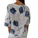 Women's Clothing Printed Cotton And Linen V Neck Short Sleeved Pullover Shirt Shirt Spring And Summer Casual Women's Wear_ecoleips.com