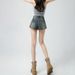 Summer New High-waisted Stretchy Tight A-line Hot Pants Women, American-style Denim Shorts For Cross-border E-commerce_ecoleips.com