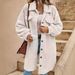 Elegant Long Coat With Faux Fur Collar & Button Closure - Winter Fashion Outerwear For Women (Available In 8 Colors & 8 Sizes)_ecoleips.com