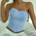 Aria Basics Aria Basics 2024 New European And American Fashion Design Top Sexy Strapless Denim Vest For Women Short Style Hot Girl Outerwear_ecoleips.com