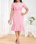 plus Size Patchwork Maxi Dress Embroidered Floral A-Line Skirt Slimming Fit Casual Ankle-Length Summer Cocktail Dress_ecoleips.com