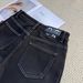 Retro Hong Kong Style Black Wide-Leg Jeans For Women 2025 Winter High-Waisted Loose Floor-Length Baby Fleece Warm_ecoleips.com