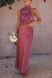 Women's Clothing New Spring And Summer Satin Multi Color Slim Casual Two Piece Suit_ecoleips.com