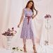 Women's Spring And Summer Elegant Party Dresses With A Belt, Mesh Dress_ecoleips.com