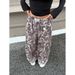 Women's Clothing Branch Pattern Printed Casual Pants For Women High Waist Hot Style Loose Versatile Wide Leg Long Pants_ecoleips.com