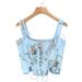 Summer New Women's Clothing In European American Style, French Fashion, Printed Strap Camisole For A Slimming And_ecoleips.com
