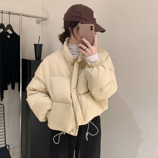girl Girl Girl Off-Season Korean Style Puffer Jacket Women, Short Down Coat For Petite Figures, Winter 2025 New Cotton Outerwear_ecoleips.com