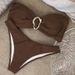 Sexy Solid Color Bikini Set - Strapless Bandeau Top & High Cut Bottom Women's Swimwear_ecoleips.com