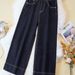 Fleece-Lined Thickened Straight-Leg Cigarette Pants For Women, Autumn And Winter, Plus Size, Hip-Covering, Slimming,_ecoleips.com