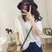 2025 Summer New Loose Short-sleeved Women's T-shirt Trendy V-neck Top_ecoleips.com