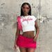 Women's round Neck Short Sleeve T-Shirt 2025 Summer New Slim Fit Letter Print European American Style Cross Border Top_ecoleips.com