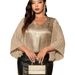 2026 Cross-Border Women's Elegant Series Fashionable Pleated Sleeve Sweetheart Neck Special Fabric Top_ecoleips.com
