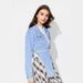 Women's Clothing Fashionable Personalized Lapel Drawstring Statement Denim – Belted Collar Long-Sleeve Shirt In Vintage Wash For Streetwear Edge_ecoleips.com