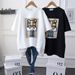 2024 Koran Styl Nw Summr Cotton Tigr Print Round Nck Short T-Shirt For Womn Vrsatil Loos Mid-Lngth Half_ecoleips.com