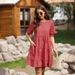 Real Shot 2025 Women's Clothing Cross-border European And American Summer Casual Printed Round-neck Pleated Dress_ecoleips.com